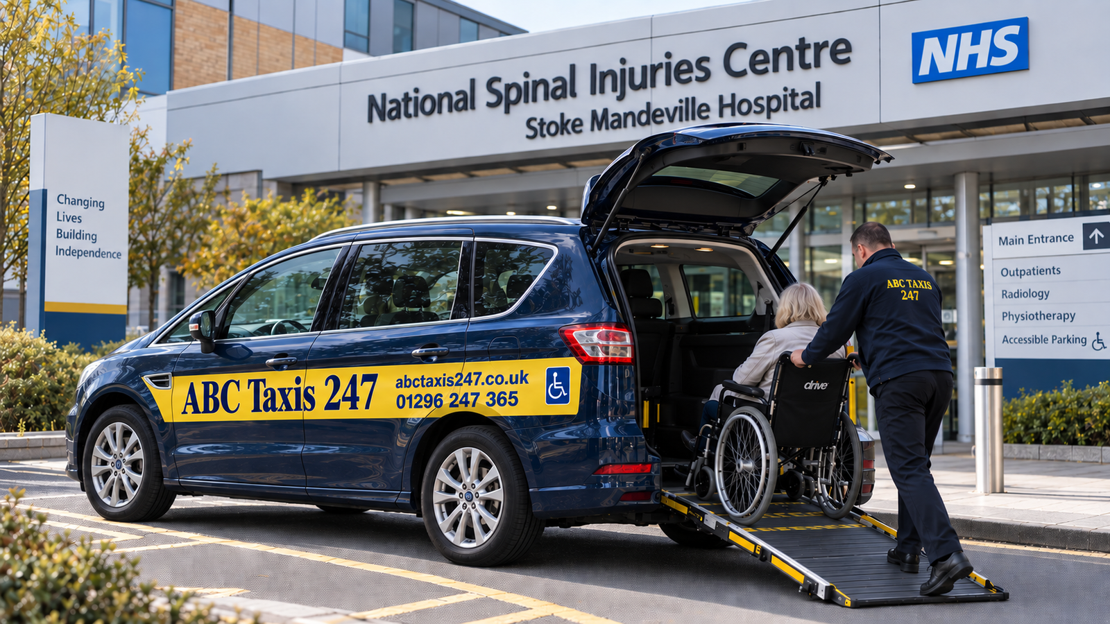 Nation spinal injuries centre taxi and cab ABC Taxis 247